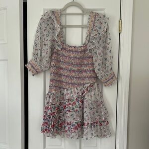 LoveShack Fancy Floral with Ruffled Sleeves